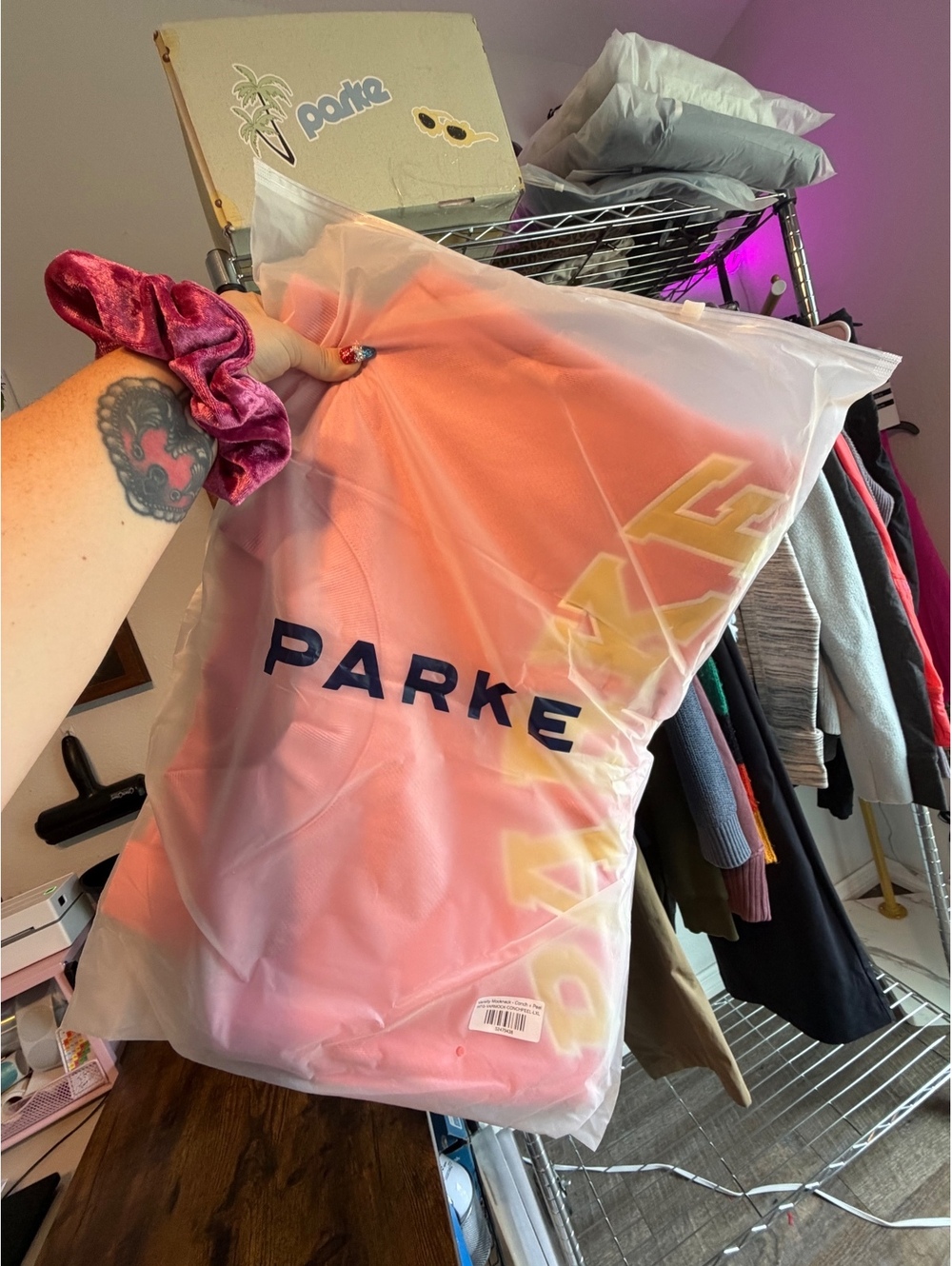 SOLD PARKE SOLD OUT SUMMERLAND Heritage Sweatshirt Conch Pink + Peel L/XL